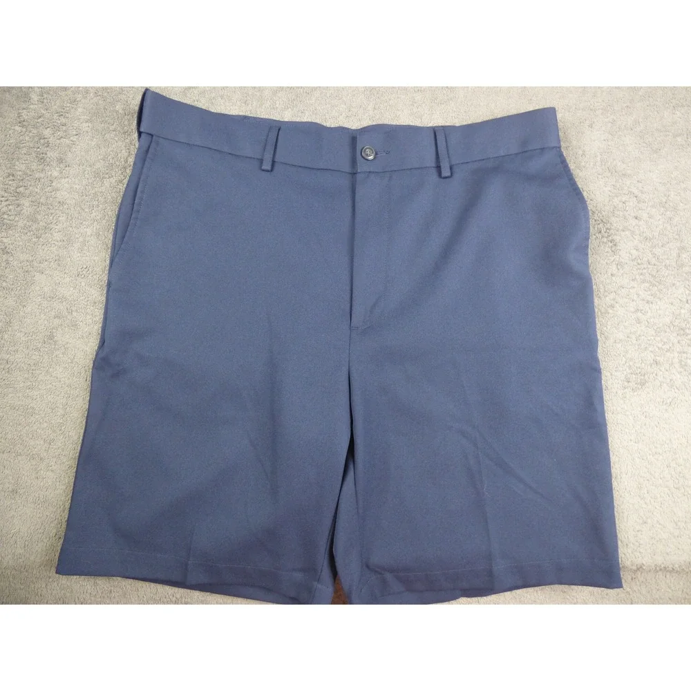 PGA Tour Mens Navy Blue Flat Front Golf Shorts Performance Size 40 Golfer